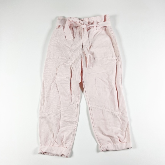 NEW A.L.C. Coburn Paperboy High Waisted Cotton Linen Cargo...